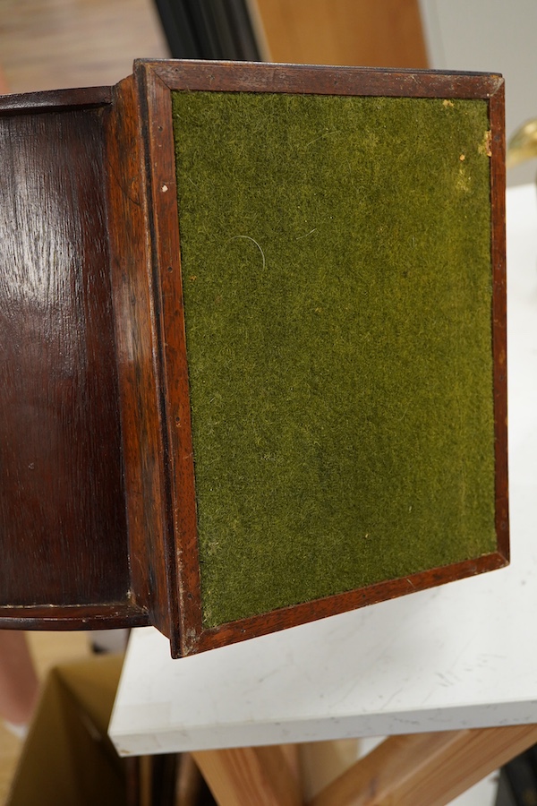 A George III mahogany cheese truckle coaster, 42cm wide